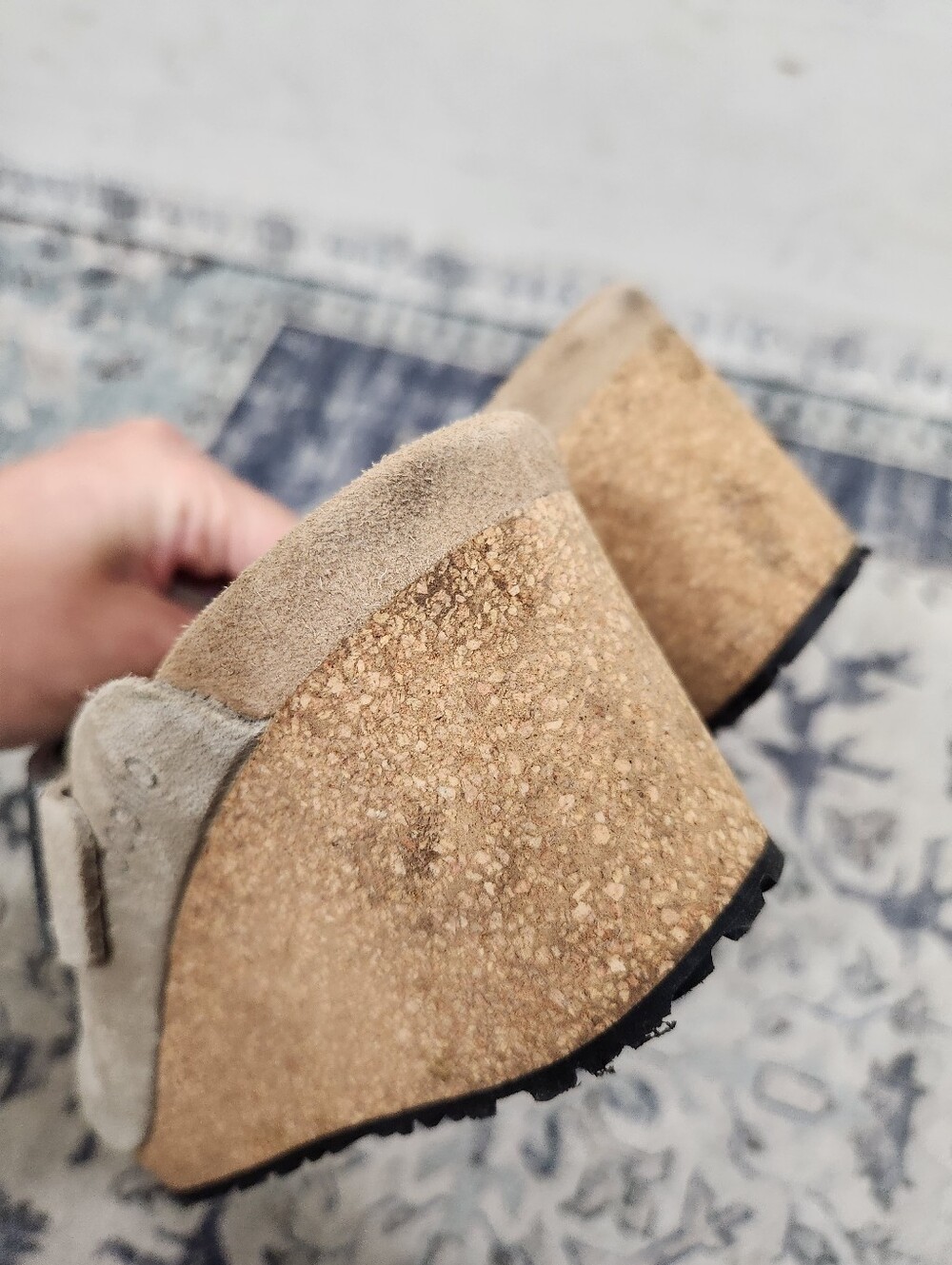 Birkenstock Papillio Fanny Wedge Clogs Suede - Picture 8 of 11